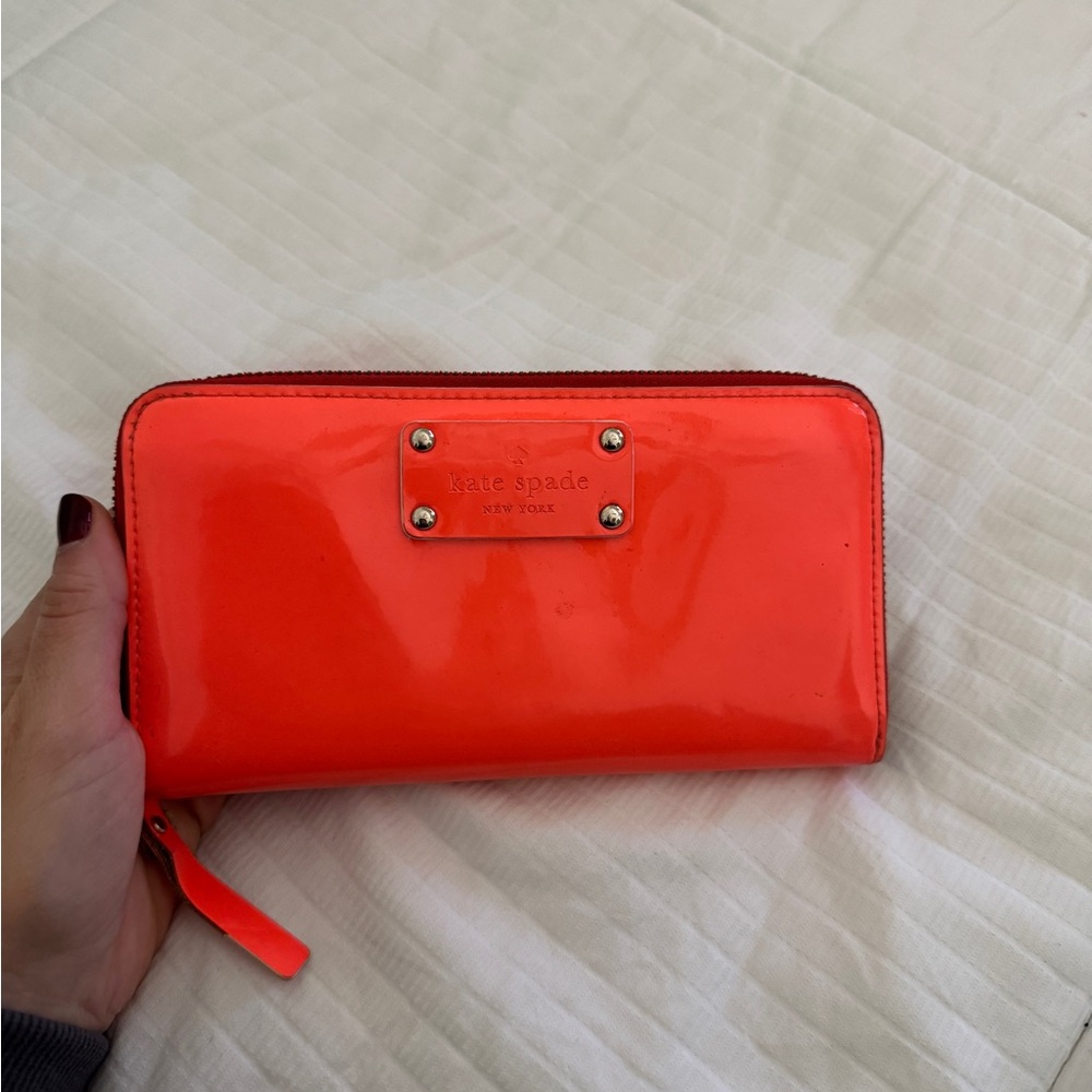 Kate Spade Glossy Tangerine Clutch